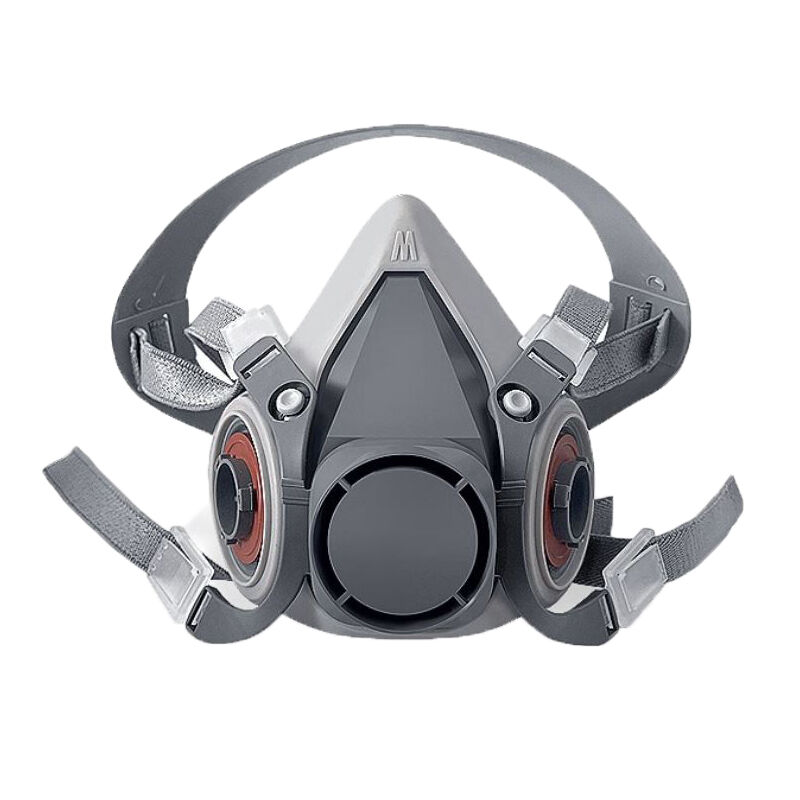 TPE Half Face Respirator Mask Dual Cartridge For Organic Gas Dust Chemical Protection