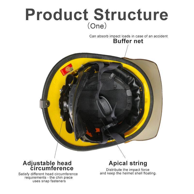 3C Certified Yellow Fire Helmet with Reflective Strips ABS+PC Safety Helmet for Fire Fighting and Industrial Use