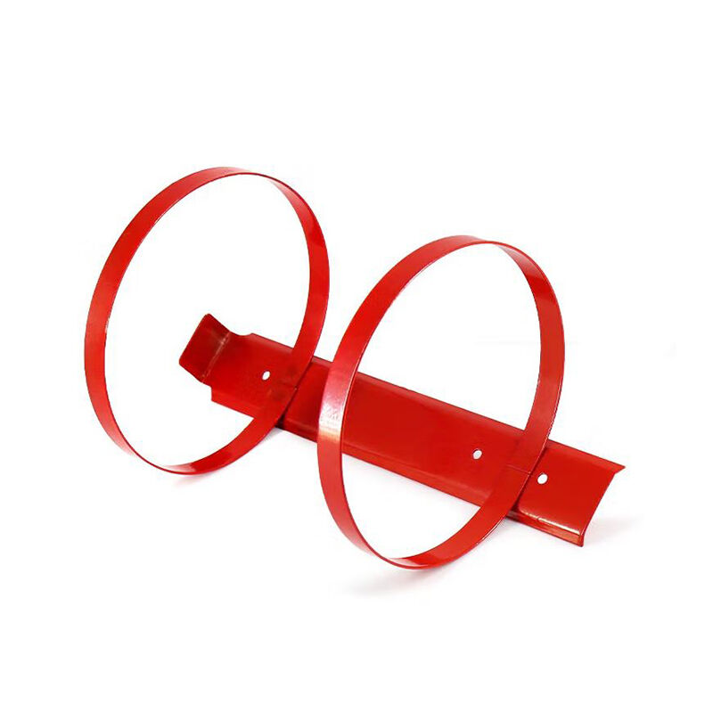 Fire Extinguisher Bracket For 4KG Models Red Iron Plate Wall Mount Holder With 2cm Ring For Office Factory Warehouse Safety Equipment