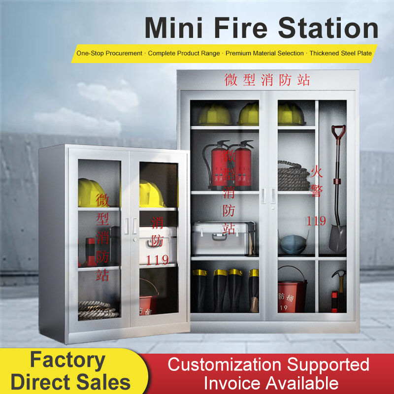 Fire Safety Cabinet With 3C Tempered Glass 1200mm Aluminum Alloy Fire Equipment Storage Cabinet With Adjustable Shelves And Lock For Office Factory Warehouse
