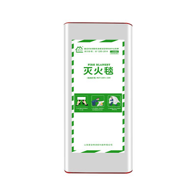 1.5x1.5m EN 1869 Πυροσβεστική κουβέρτα 500°C Ανθεκτική στη θερμότητα υαλοπλαστική πυροσβεστική κουβέρτα έκτακτης ανάγκης με θήκη PVC για μαγειρική Εστιατόριο Εργαστήριο