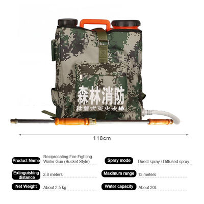 Πυροβόλο νερού με αναρρόφηση 20L φορητό πυροσβεστικό ψεκαστήρα
