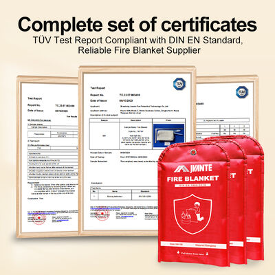 OEM Custom Fiberglass Fire Extinguisher Blanket EN 1869 Πιστοποιημένο χονδρικό ιδιωτικό σήμα για τους παγκόσμιους εισαγωγείς B2B